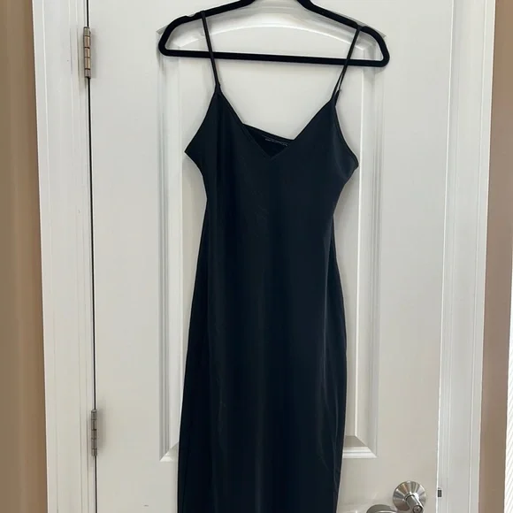 knee length dresses for ladies Calvin Klein Black Midi Slip Dress main image 1